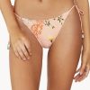 Badmode Pq Swim Tie Side Bikini Broekje | Pilyq Swim Botanica Geborduurd Tie Side Ruffle Bikini Broekje