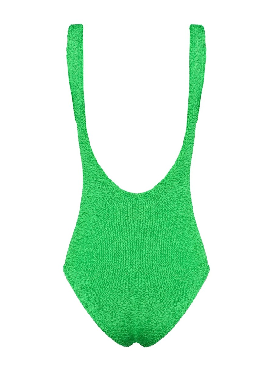 Badmode Paramidonna | Paramidonna Geribbeld Badpak Groen