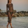 Kleding & Accessoires Pq Swim Strandjurken | Pilyq Swim Midnight Rachel Mesh Jurk