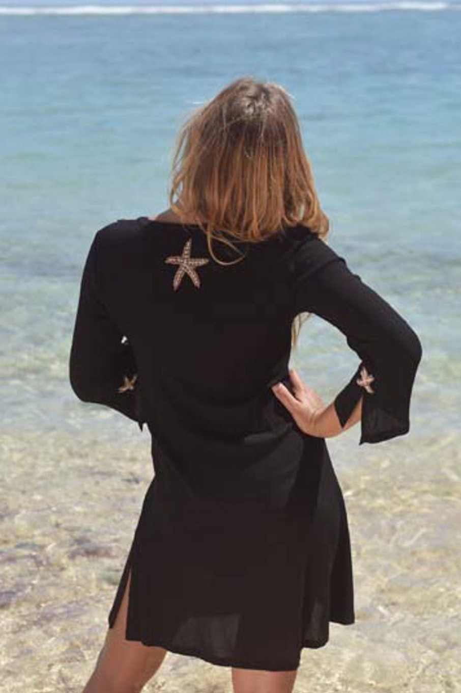 Kleding & Accessoires Hot Lava Strandjurken | Hot Lava Tuniek Starfish Zwart