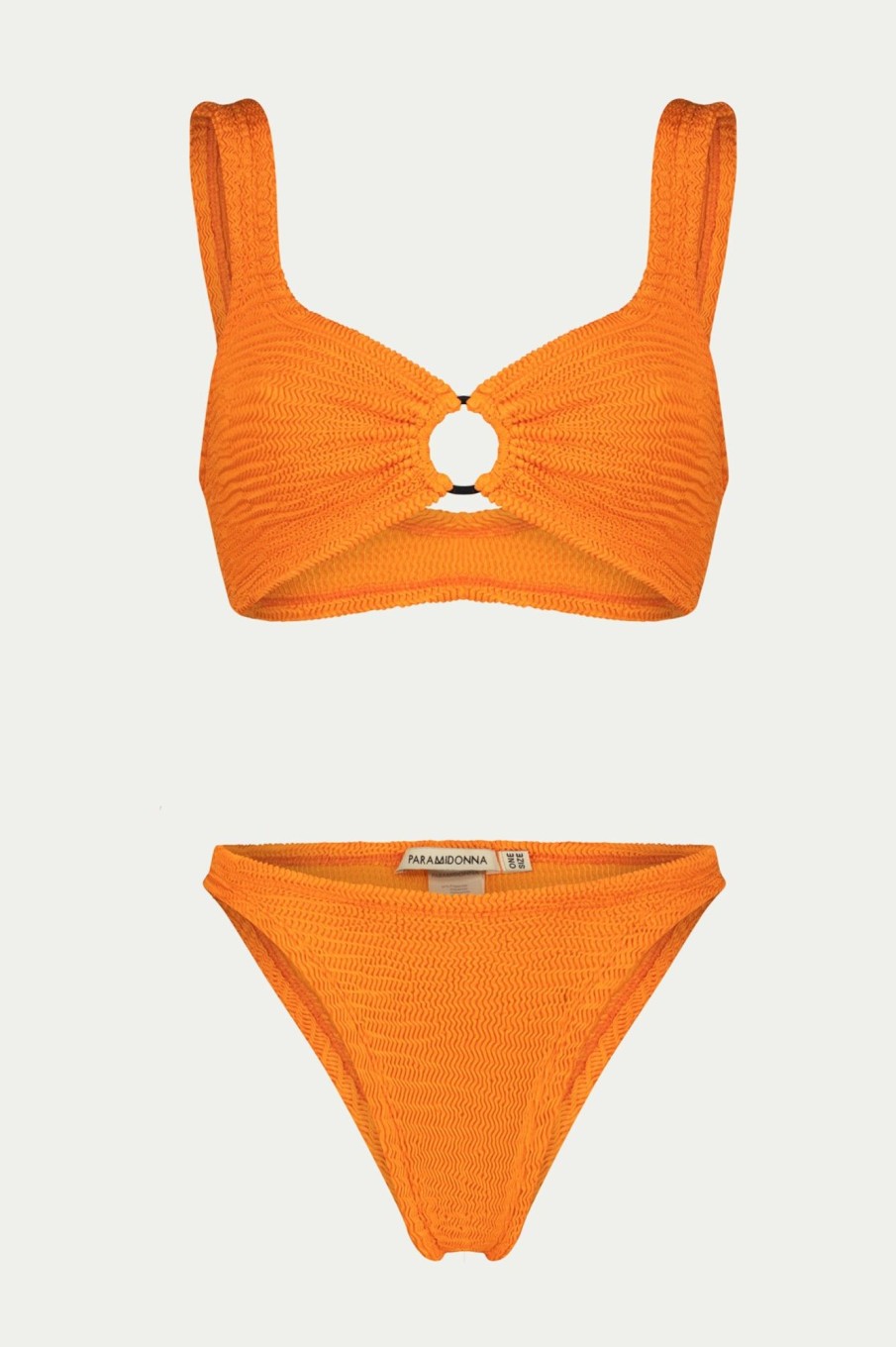 Badmode Paramidonna | Paramidonna Irina Geribbelde Bralette Bikini Oranje