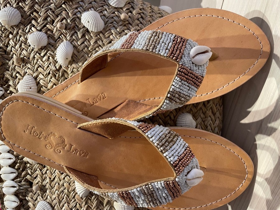 Kleding & Accessoires Hot Lava Slippers | Hot Lava Slippers Key Largo Sand