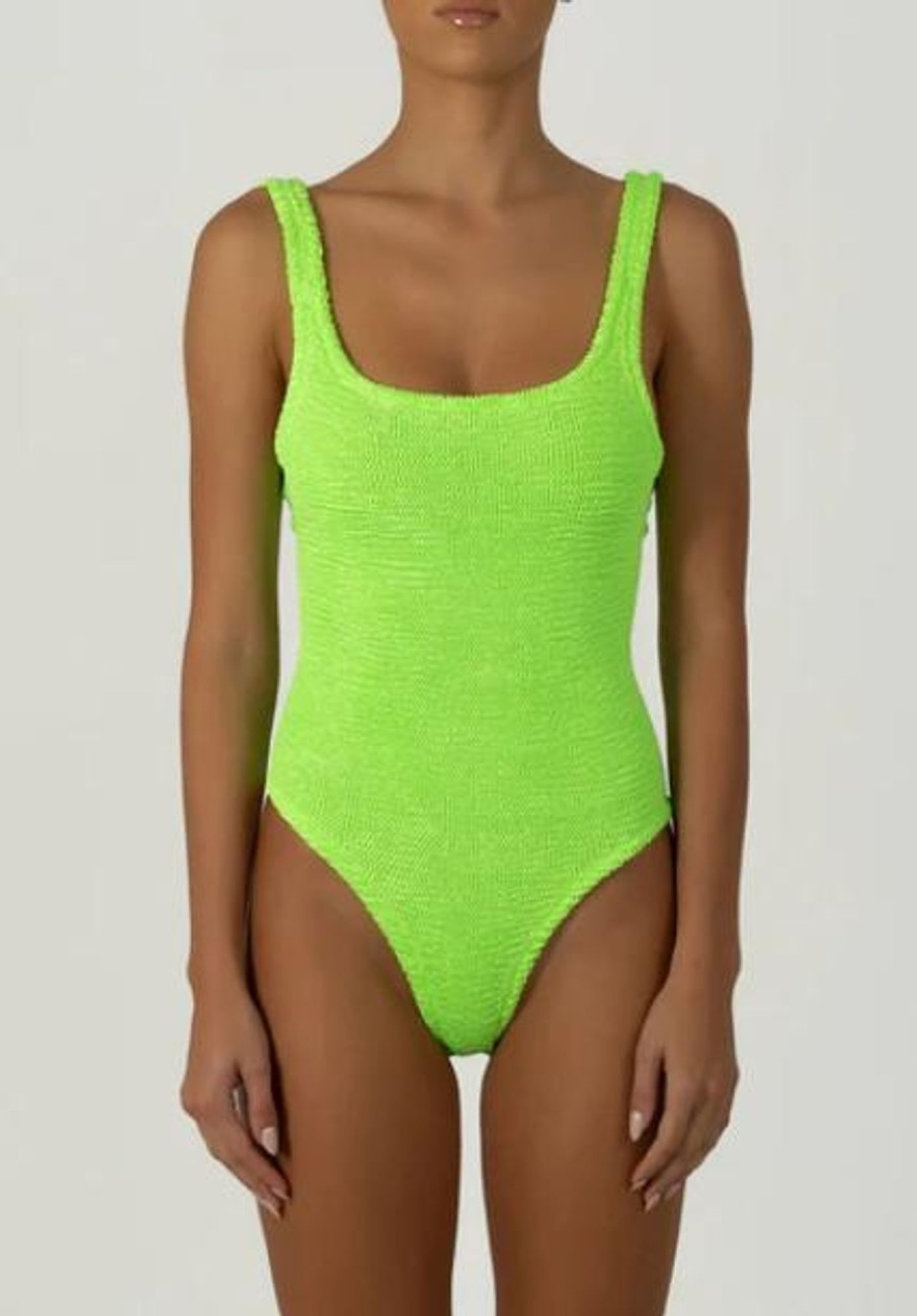 Badmode Paramidonna | Paramidonna Haileygeribbeld Badpak Neon Groen