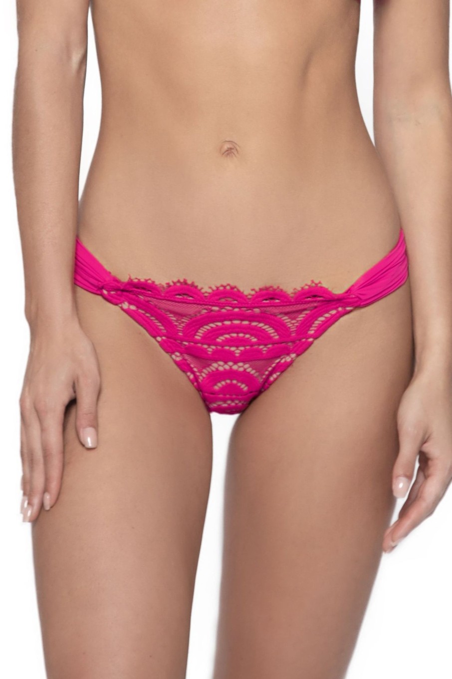 Badmode Pq Swim | Pilyq Swim Cosmo Kanten Bikini Broekje Fucsia