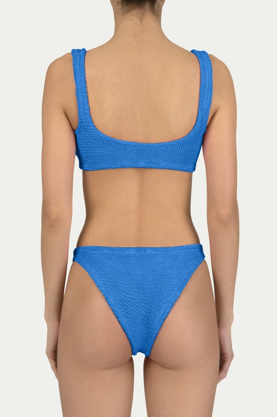 Badmode Paramidonna | Paramidonna Emily Geribbelde Fashion Bikini Azure