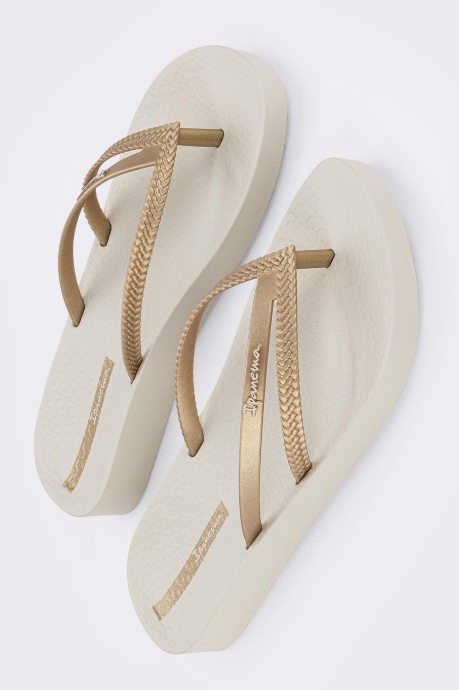 Kleding & Accessoires Ipanema Slippers | Ipanema Slippers Beige Met Hoge Zool