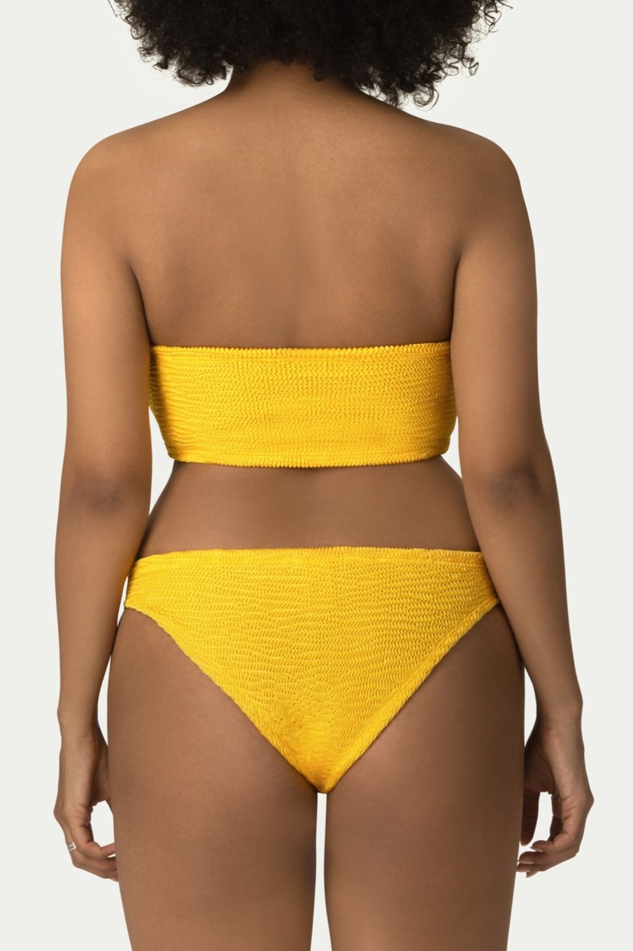 Badmode Paramidonna | Paramidonna Frida Geribbelde Bandeau Bikini Banana