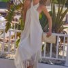 Kleding & Accessoires Pq Swim Strandjurken | Pilyq Swim Ivory Kate Fringe Tuniek