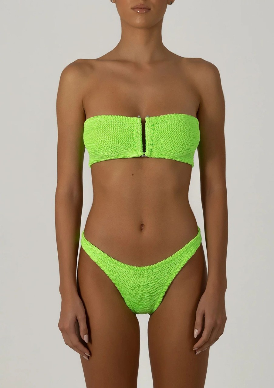 Badmode Paramidonna | Paramidonna Frida Bandeau Bikini Neon Groen