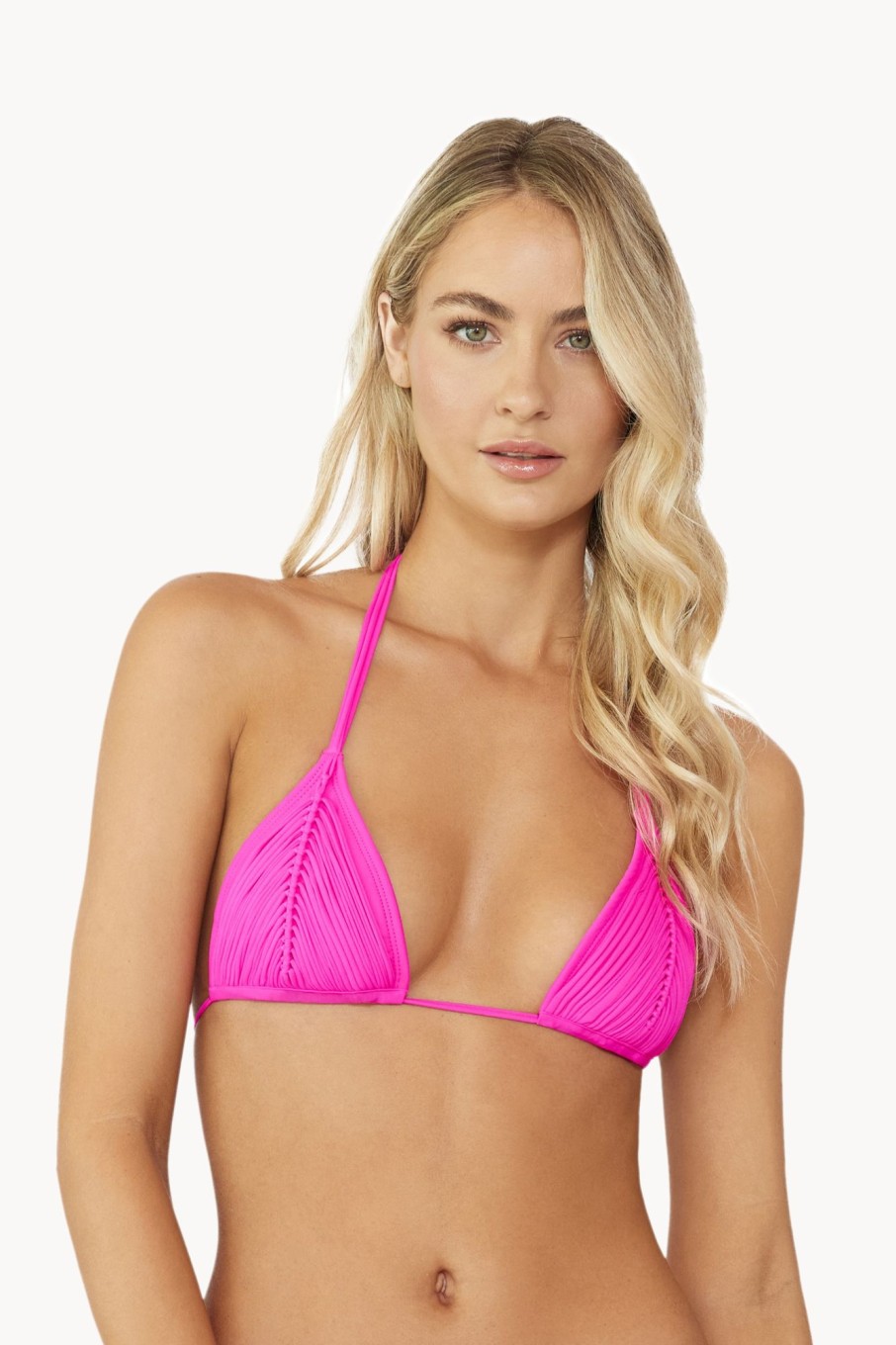 Badmode Pq Swim | Pilyq Swim Hot Pink Isla Triangel Bikini Top