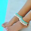 Kleding & Accessoires Hot Lava Juwelen | Hot Lava Schelpen Enkelband Blue Lagoon