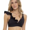 Badmode Milonga | Milonga Palette Zwarte Ruffle Halter Bikini Top