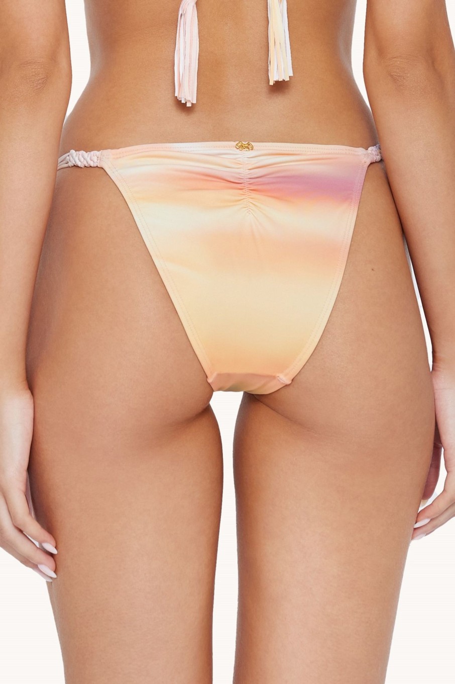 Badmode Pq Swim Tie Side Bikini Broekje | Pilyq Swim Sunset Skies Tie Side Bikini Broekje