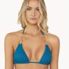 Badmode Pq Swim | Pilyq Swim Turquoise Tides Triangel Bikini Top