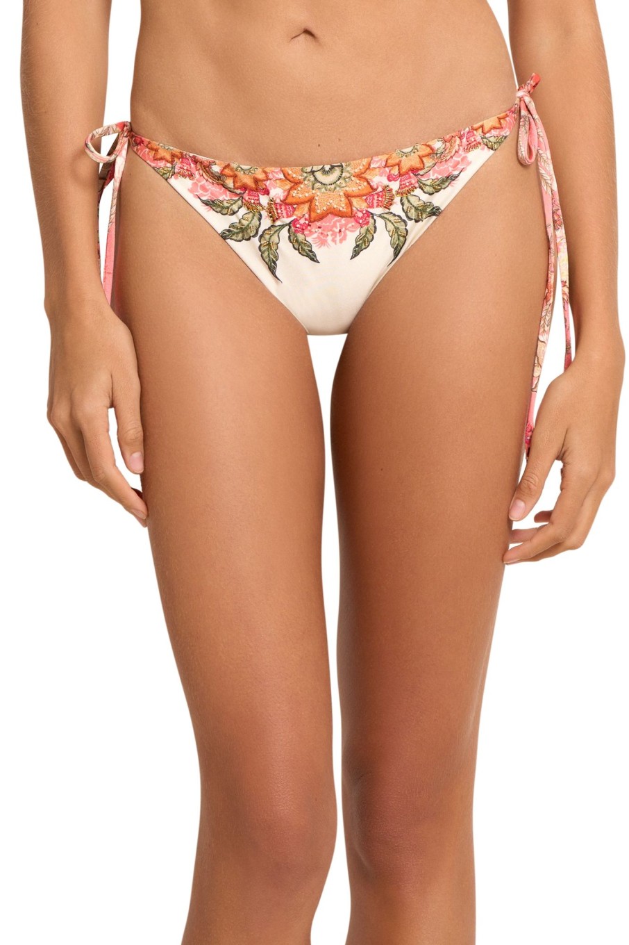 Badmode Cosita Linda Tie Side Bikini Broekje | Cosita Linda Abloom Geborduurd Tie Side Bikini Broekje