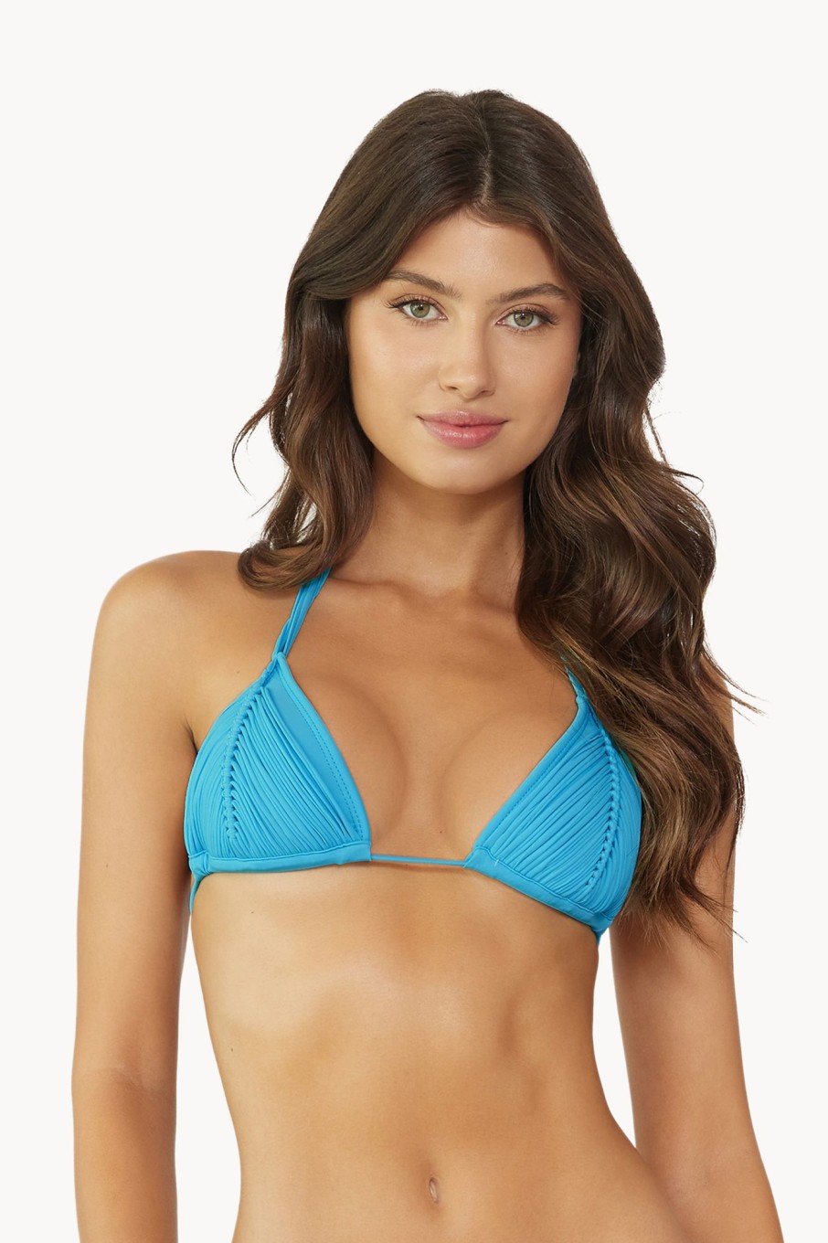 Badmode Pq Swim Triangel Bikini Tops | Pilyq Swim Turquoise Isla Triangel Bikini Top