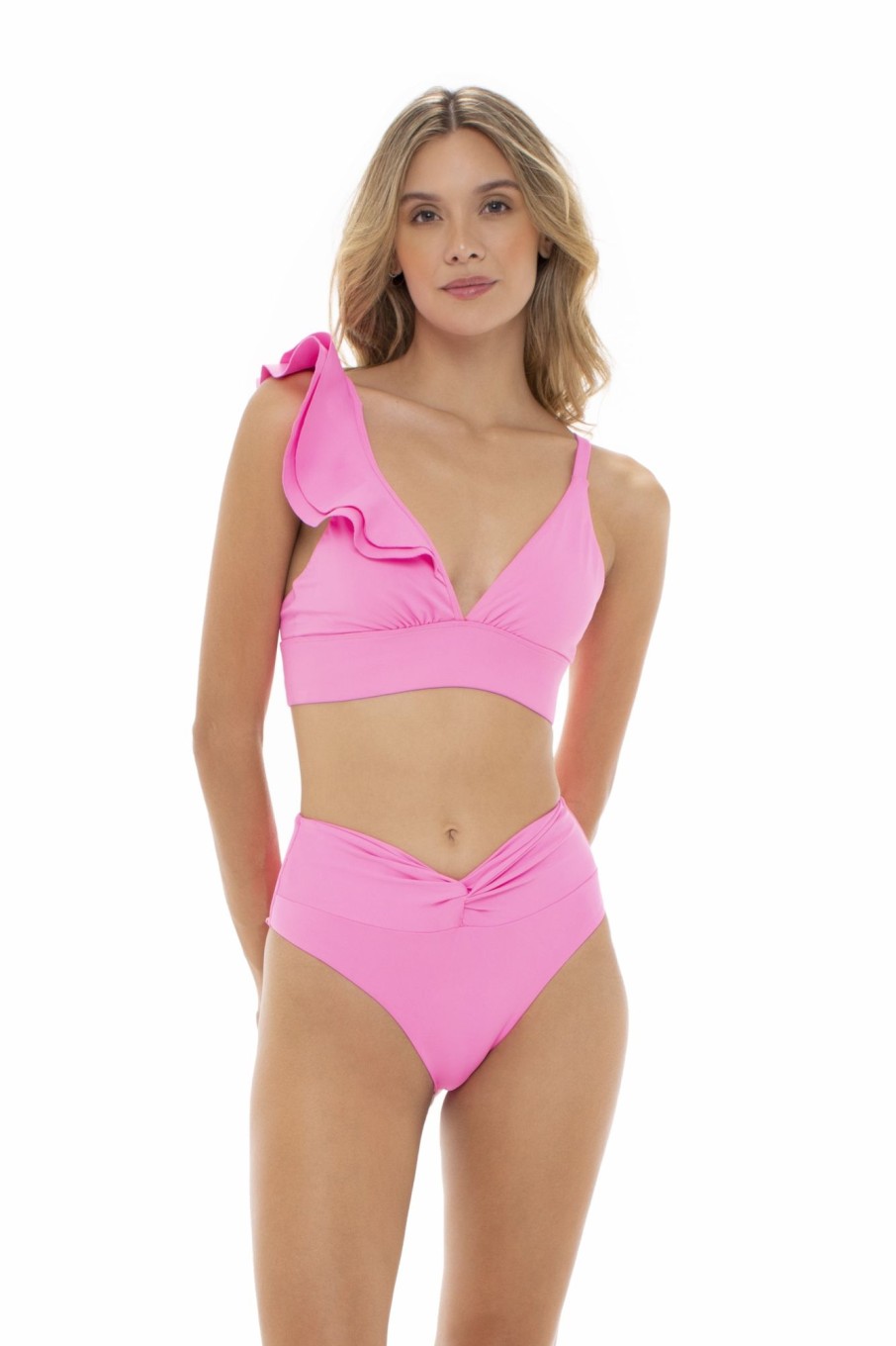 Badmode Milonga | Milonga Palette Roze Ruffle Halter Bikini