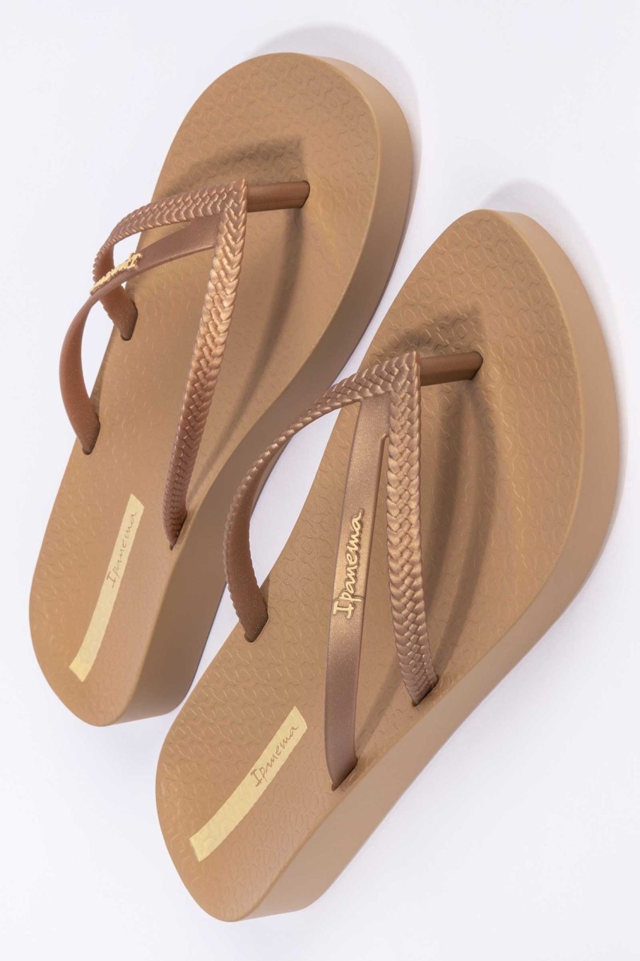 Kleding & Accessoires Ipanema Slippers | Ipanema Slippers Goud Met Hoge Zool