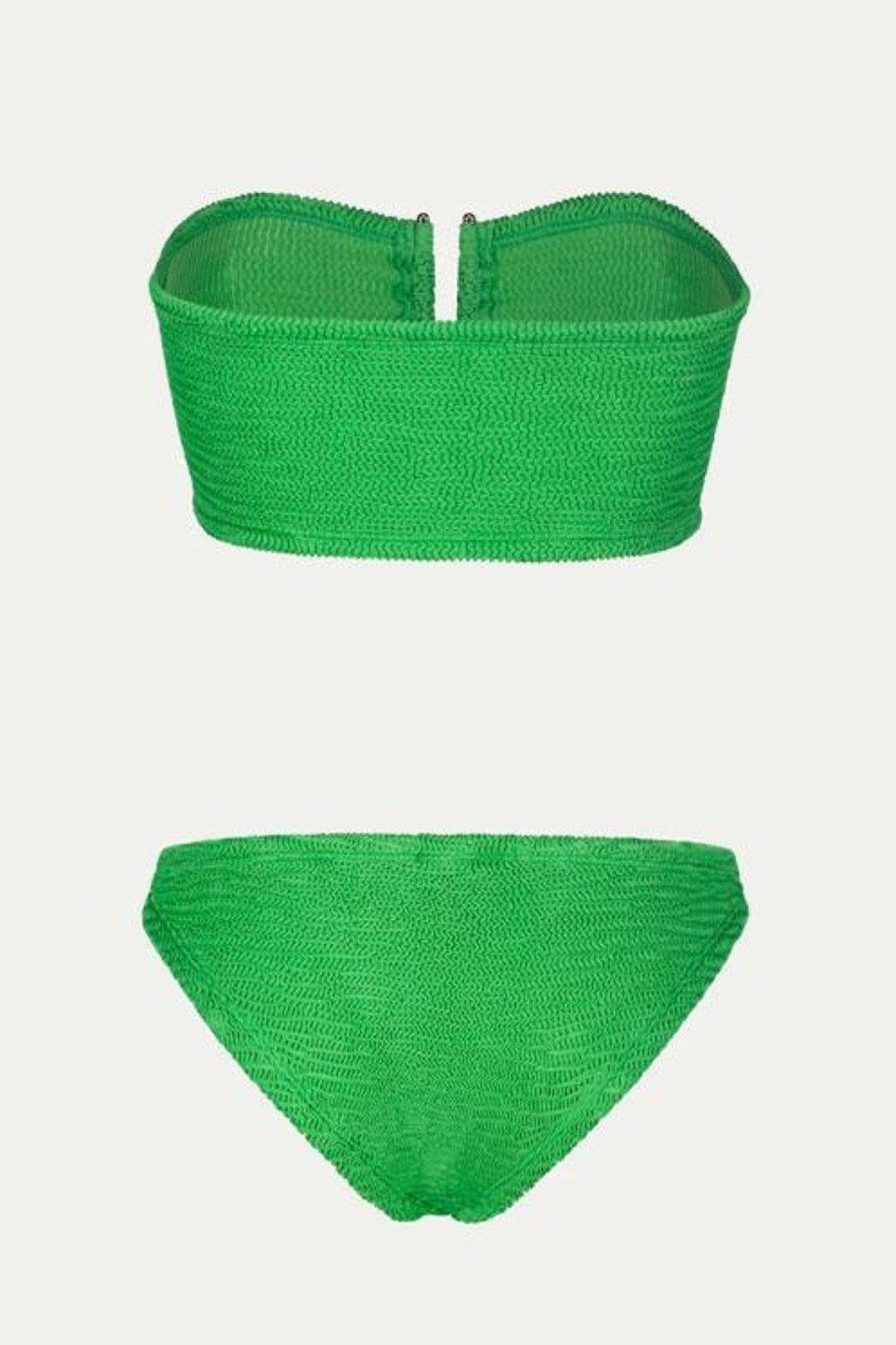 Badmode Paramidonna | Paramidonna Frida Geribbelde Bandeau Bikini Groen