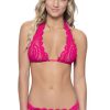 Badmode Pq Swim | Pilyq Swim Cosmo Kanten Halter Bikini Fucsia