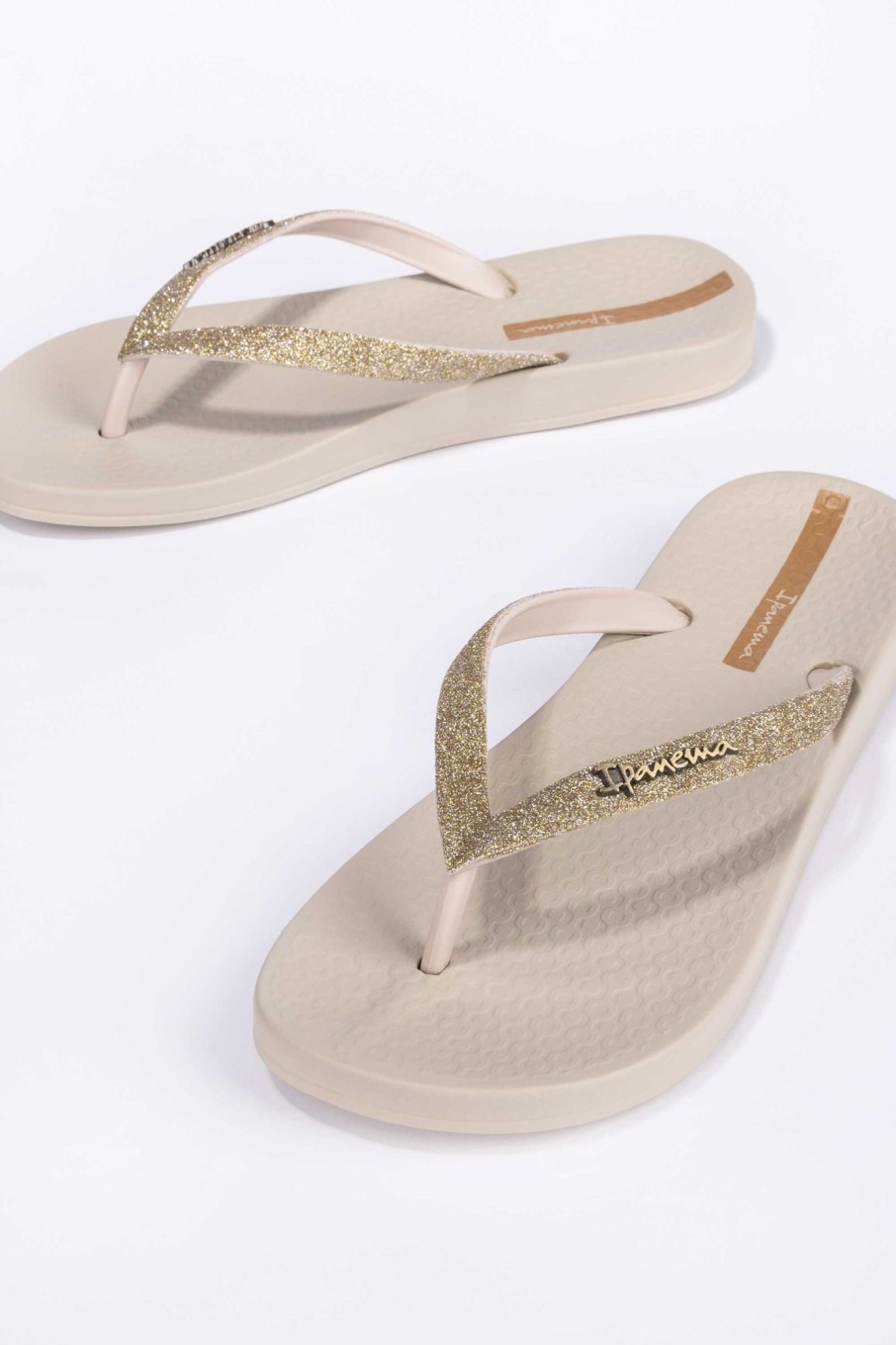 Kleding & Accessoires Ipanema Slippers | Ipanema Slippers Beige Met Glitter