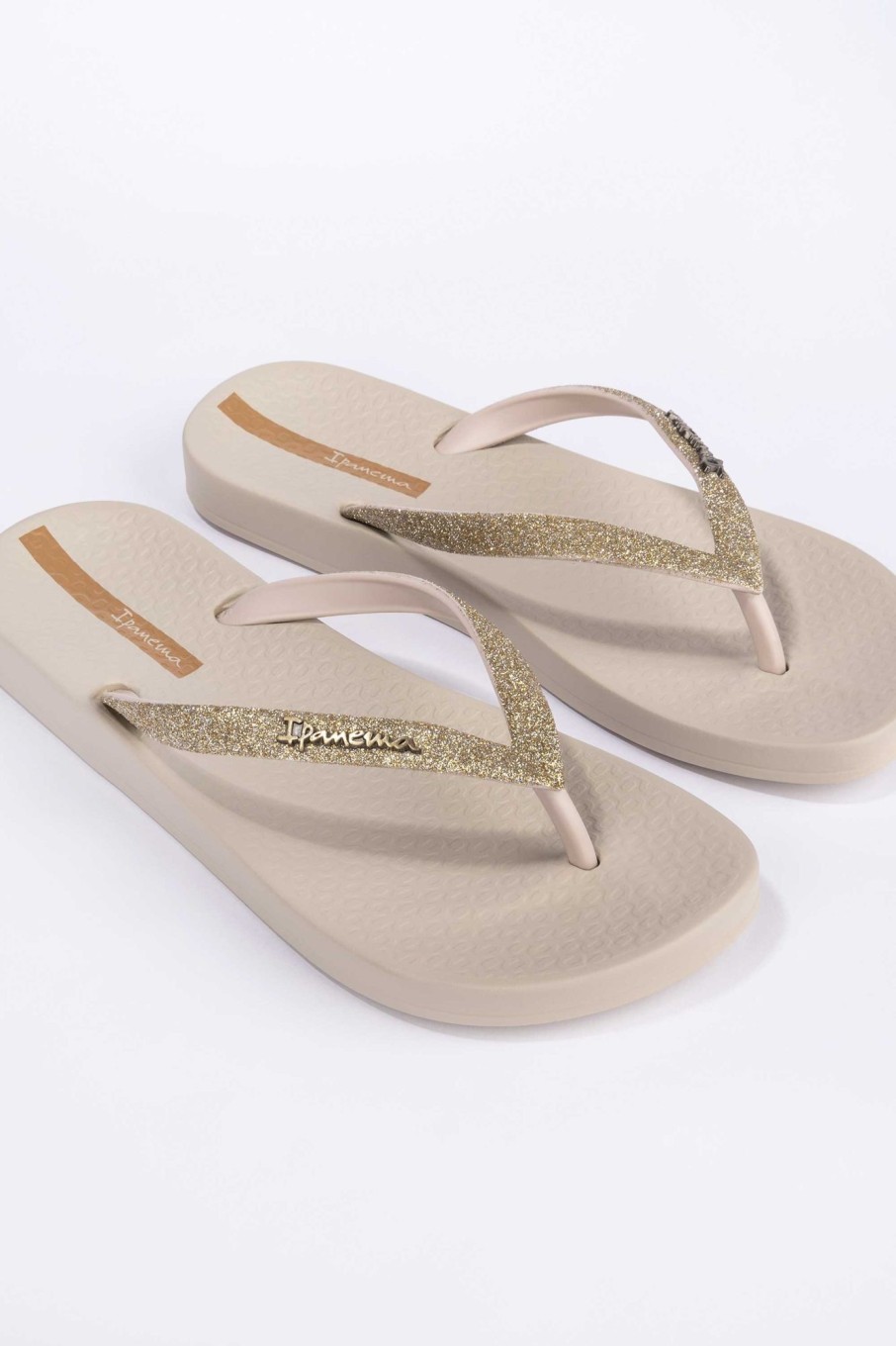 Kleding & Accessoires Ipanema Slippers | Ipanema Slippers Beige Met Glitter