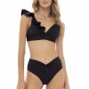 Badmode Milonga | Milonga Palette Zwarte Ruffle Halter Bikini